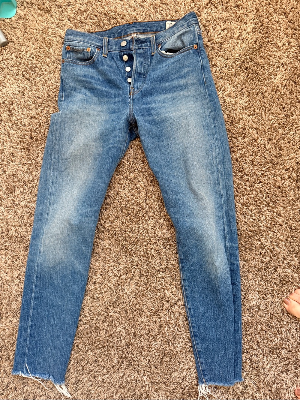 Levi's Blue Cropped Ankle Jeans